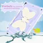 Ambison Case for iPad 9th/8th/7th Generation 10.2 inch with Glass Screen Protector and Rugged Shockproof Protective Cover for Kids (Purple)