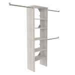 ClosetMaidStyle+ 84 in. W - 120 in. W Bleached Walnut Wood Closet System (4367)