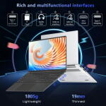 KUU 15.6" Laptop, 12th Gen N100, 16GB RAM, 1TB SSD, FHD Display, Windows 11