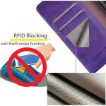 SUANPOT for Samsung Galaxy S22 with RFID Blocking Leather Wallet case - Purple