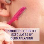 Schick Hydro Silk Touch-Up Dermaplaning Tool with Precision Cover, 3 count, Dermaplane razor designed for women, perfect for removing peach fuzz and shaping eyebrows.