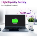 AEEZO 15.6" Laptop, N5095, 12GB RAM, 512GB SSD, FHD Display