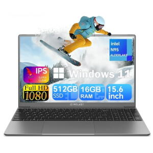 TECLAST 15.6" Windows 11 Pro Laptop, Intel N95 Quad-Core, 16GB RAM, 512GB SSD, FHD IPS, WiFi 6, Bluetooth 5.0