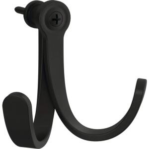 Liberty Rustic Farmhouse 3 in. Flat Black Double Prong Hook (B43198-FB-CP)