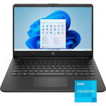 HP 14, Celeron N4120, 4GB RAM, 128GB eMMC, HD Display, Win 11 S, Jet Black (14-dq0761dx)