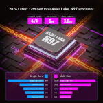 SMALLRT 16" FHD Laptop, Intel N97, 16GB RAM, 512GB SSD, Windows 11