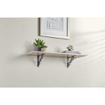 Everbilt Shelf Bracket 6.5 in. x 9 in. Black Triple Scroll (27792PKLHD-2)