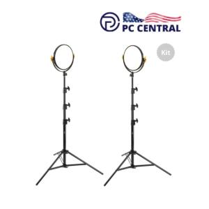 Genaray Mini Moon 11" RGB LED Light Panel (2-Light Kit with Stands)