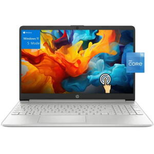 HP 15.6" HD Touch Laptop, i3-1215U, 12GB RAM, 512GB SSD, Wi-Fi 5, Bluetooth, Win 11 S Mode