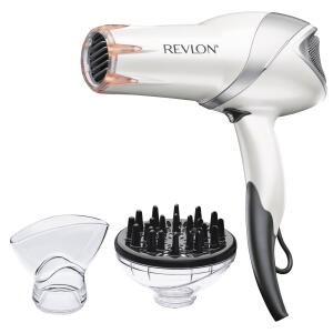 White - Revlon 1875W Infrared Heat + Ceramic Hair Dryer