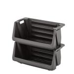 Husky55 Gallon Multipurpose Stackable Space Saving Heavy Duty Storage Bin in Black (232387)