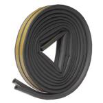 Frost King 5/16 in. x 1/4 in. x 17 ft. Grey D-Center EPDM Medium Gap Weatherseal Tape