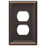 Hampton Bay Ascher 1 Gang Duplex Steel Wall Plate - Aged Bronze (149DDBHB)