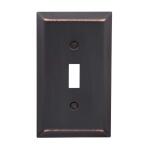 Hampton Bay Metallic 1 Gang Toggle Steel Wall Plate - Aged Bronze (163TDBHB)