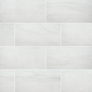 MSI Alexandra White 12 in. x 24 in. Matte Porcelain Marble Look Floor and Wall Tile (16 sq. ft. /Case) (NHDALEX12X24)