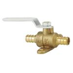 Apollo 1/2 in. Brass PEX-B Barb Ball Valve with Drain and Mounting Pad (APXV12WD)