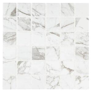 Marazzi EpicClean Milton Arabescato Marble 12 in. x 12 in. Glazed Ceramic Mosaic Tile (1 sq. ft. / piece) (ML4022ECHD1P2)