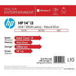 Restored HP 14dq2031wm 14" HD, Intel i3-1115G4 3GHz, 4GB RAM, 128GB SSD, Win 11 Home, Natural Silver
