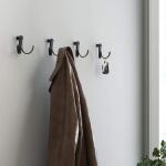 Liberty Rustic Farmhouse 3 in. Flat Black Double Prong Hook (B43198-FB-CP)