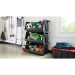 Husky55 Gallon Multipurpose Stackable Space Saving Heavy Duty Storage Bin in Black (232387)