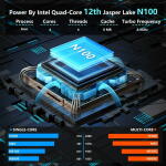 KUU 15.6" Laptop, 12th Gen N100, 16GB RAM, 1TB SSD, FHD Display, Windows 11