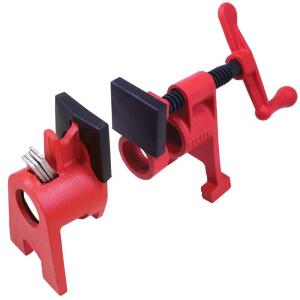 BESSEY H-Style 3/4 in. Black Pipe Clamp Fixture Set (BPC-H34)