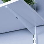 Everbilt48 in. L - White Shelf Tracks Regular Duty Vertical Rail (91195)