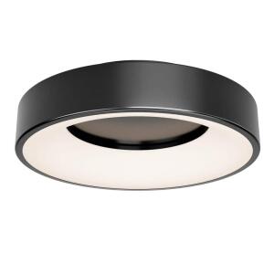 Artika Aiden 13 in. 1-Light Modern LED Flush Mount Ceiling Light Black, Integrated LED, 5 CCT For Kitchen or Bedroom (FM-AIC-HD2BL)