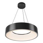 Artika Aiden Drum 31-Watt 1 Light Black Modern 5 CCT Integrated LED Pendant Light Fixture for Dining Room or Kitchen (PDT-AIC-HD2BL)