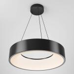 Artika Aiden Drum 31-Watt 1 Light Black Modern 5 CCT Integrated LED Pendant Light Fixture for Dining Room or Kitchen (PDT-AIC-HD2BL)