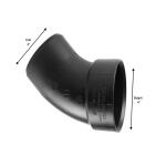 Charlotte Pipe 4 in. ABS DWV 45-Degree Hub x Spigot Street Elbow Fitting (ABS003231200HD)