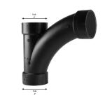 Charlotte Pipe 4 in. ABS DWV All Hub Long-Turn Tee Wye (ABS005011200HD)
