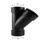 Charlotte Pipe 4 in. ABS DWV All Hub Wye (ABS006001200HD)