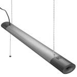 Commercial Electric 42 in. Workbench Garage Integrated LED Shop Light Bluetooth Speakers 3600 Lumens Black Brushed Nickel (55703191)