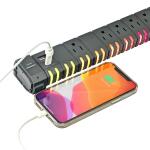 Commercial Electric 6 ft. 6-Outlet RGB Gaming Surge Protector with 1 USB-A and 1 USB-C (SP-GN611)