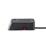 Commercial Electric 6 ft. 6-Outlet RGB Gaming Surge Protector with 2 USB and 1 USB-C (SP-GP621)