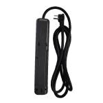 Commercial Electric 8 ft. 6-Outlet Surge Protector with 45 Degree Flat Angle Plug, Black (YLPT-43B)