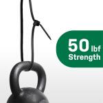 Commercial Electric 14in Standard 50lb Tensile Strength UL 21S Rated Cable Zip Ties 20 Pack UV (Black) - GT-370STB(20)