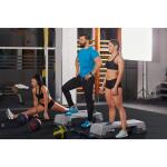 TrafficMaster Black with Blue Flecks 25.2 in. x 25.2 in. x 0.68 in. Foam Shock Absorbing Gym Floor Tiles(4 Tiles/Pack) (17.64 sq. ft.) (24182COPLHD)