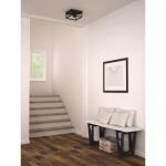 Hampton Bay Boswell Quarter 12-1/2 in. 2-Light Black Industrial Open Cage Flush Mount Ceiling Light with Bulbs Included (8017HBDBDI)
