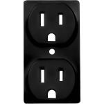 Hampton Bay ColorCap 1-Gang Duplex Outlet Wall Plate - Black (4-Pack) - WP-CC-4BKHB