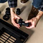 HDX 5 Tier Plastic Adjustable Garage Storage Shelving Unit in Black (48 in. W x 75 in. H x 24 in. D) (999-9324BB5)