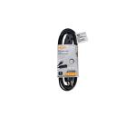 HDX 8ft. 16/3 Light Duty Indoor Multi-Outlet Extension Cord with Banana Tap, Black (SPT2163008BLBA)