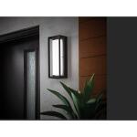 Rockwood 14.93 in. Black Modern Integrated LED Color Changing Outdoor Wall Light Sconce (1-Pack) G19226