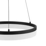 Home Decorators Collection Kipling 35-Watt Black Modern Integrated LED Pendant Light with Frosted Acrylic Shade (22826-002)