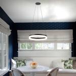 Home Decorators Collection Kipling 35-Watt Black Modern Integrated LED Pendant Light with Frosted Acrylic Shade (22826-002)