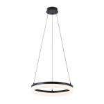 Home Decorators Collection Kipling 35-Watt Black Modern Integrated LED Pendant Light with Frosted Acrylic Shade (22826-002)