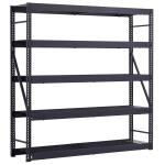 Husky 5-Tier Industrial Duty Steel Freestanding Garage Storage Shelving Unit in Black (90 in. W x 90 in. H x 24 in. D) (N2W902490W5B)
