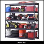 Husky 5-Tier Industrial Duty Steel Freestanding Garage Storage Shelving Unit in Black (90 in. W x 90 in. H x 24 in. D) (N2W902490W5B)