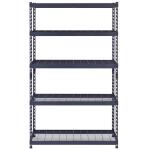 Husky 5-Shelf Steel Heavy-Duty Garage Storage Shelving Unit in Black (48 in. W x 24 in. D x 78 in. H) (N3R482478W5B)